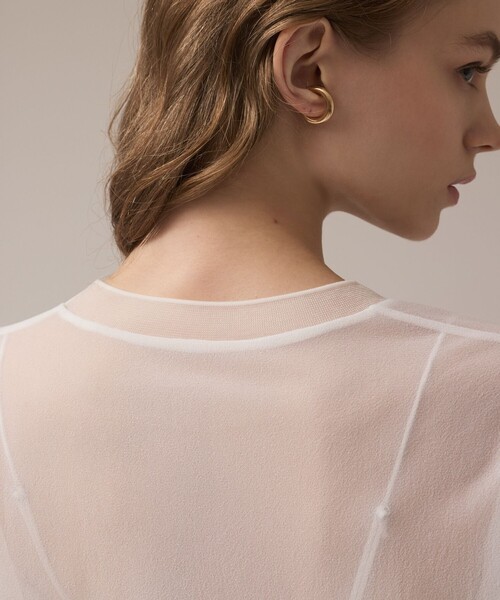 Diagram(ダイアグラム)の「シアーカットトップ(Tシャツ/カットソー・レディース・ホワイト/ブラック/ブルー・36)」の22枚目の写真