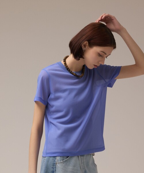 Diagram(ダイアグラム)の「シアーカットトップ(Tシャツ/カットソー・レディース・ホワイト/ブラック/ブルー・36)」の19枚目の写真