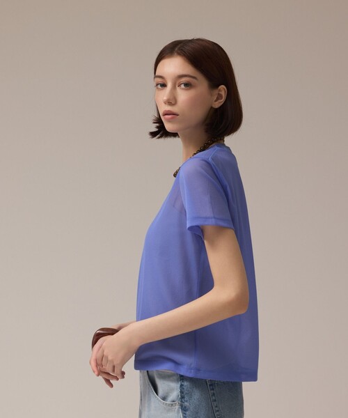 Diagram(ダイアグラム)の「シアーカットトップ(Tシャツ/カットソー・レディース・ホワイト/ブラック/ブルー・36)」の18枚目の写真