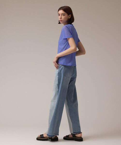 Diagram(ダイアグラム)の「シアーカットトップ(Tシャツ/カットソー・レディース・ホワイト/ブラック/ブルー・36)」の16枚目の写真