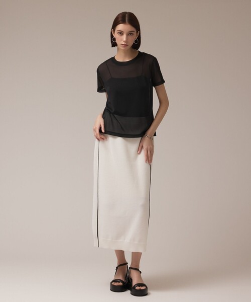 Diagram(ダイアグラム)の「シアーカットトップ(Tシャツ/カットソー・レディース・ホワイト/ブラック/ブルー・36)」の13枚目の写真