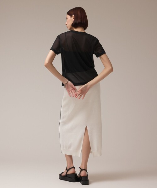 Diagram(ダイアグラム)の「シアーカットトップ(Tシャツ/カットソー・レディース・ホワイト/ブラック/ブルー・36)」の12枚目の写真