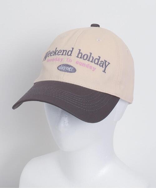 WEGO（ウィゴー）の「WEGO/バイカラーロゴキャップ（キャップ・レディース・チャコールグレー/ブラック・FREE）」の2枚目の写真