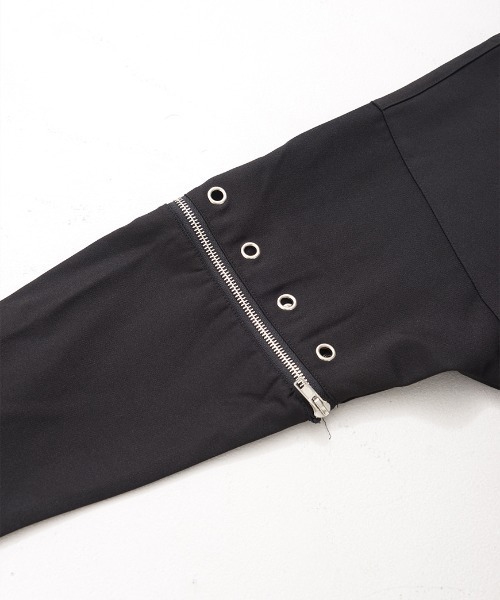 ililil(イルイルイル)の「『ililil/イルイルイル』【チェーン付きネクタイシャツ】袖セパレート長袖シャツ(シャツ/ブラウス・メンズ・ホワイト/ブラック・FREE)」の14枚目の写真