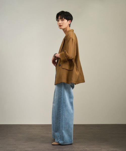 SALON adam et rope'（サロン アダム エ ロペ）の「シアーリライムテーラードジャケット（テーラードジャケット・レディース・キャメル/ブラック/オフホワイト・S/M）」の17枚目の写真