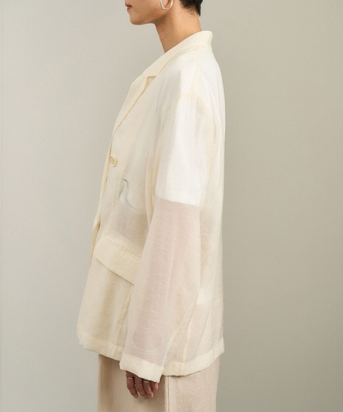 SALON adam et rope'（サロン アダム エ ロペ）の「シアーリライムテーラードジャケット（テーラードジャケット・レディース・キャメル/ブラック/オフホワイト・S/M）」の22枚目の写真