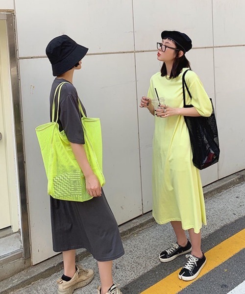 Pochi Pouch(ポチポーチ)の「Pochi Pouch/シースルー メッシュ トートバッグ(トートバッグ・レディース・ブラック/セージグリーン/ベージュ/ライトグリーン・FREE)」の18枚目の写真