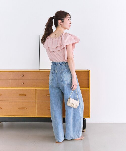 La boutique BonBon(ラブティックボンボン)の「ワイドデニム(デニムパンツ・レディース・ブルー・1/2/3)」の20枚目の写真