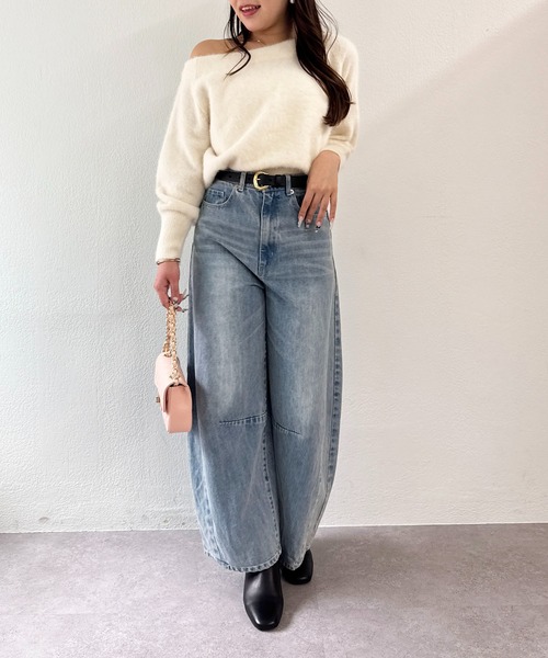 ワイドデニム（デニムパンツ）｜La boutique BonBon（ラブティック