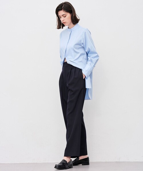 uncrave（アンクレイヴ）の「TWドビードスキン ベーシックトラウザー（その他パンツ・レディース・ネイビー系・1）」の3枚目の写真