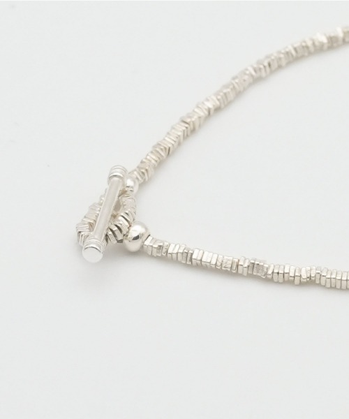 GRAiL(accessories)（グレイル（アクセサリー））の「Geometric beads bracelet(内周20cm)（ブレスレット・メンズ・シルバー・M size/Lsize）」の2枚目の写真