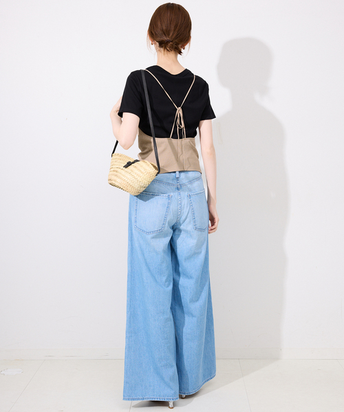 新品未使用　SLOBE IENA ribbon ニット白 WEB/一部店舗限定》ribbon ニット（ニット／セーター）｜SLOBE