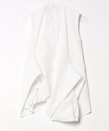 UN3D.パデッドスリーブシャツホワイトアンスリード長袖ブラウス36