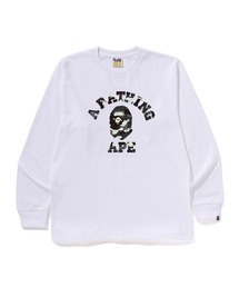 A BATHING APE(AxCVOGCv)CITY CAMO COLLEGE LS TEE(TVc/Jbg\[)