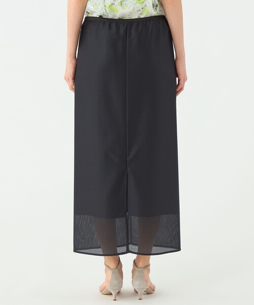 TOMORROWLAND collection(トゥモローランドコレクション)の「カラミシャイニー シアースカート(スカート・レディース・ネイビー・36/34)」の8枚目の写真