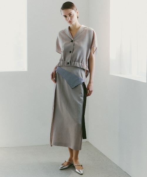 平和屋着物○八寸名古屋帯 すくい織 幾何学横段花文 金糸 正絹 逸品