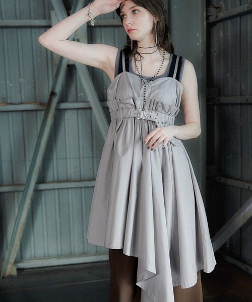 HARE(ハレ)の「イレヘムキャミワンピース(HARE)(ワンピース・レディース・ブラック/グレー・FREE)」の12枚目の写真