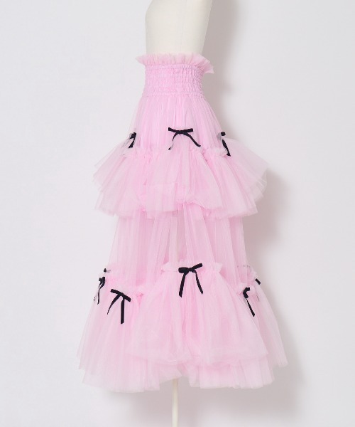 AVENCHUMU（アバンチュウム）の「Bad princess tulle long skirt（スカート・レディース・ホワイト/ブラック・FREE/XS）」の6枚目の写真