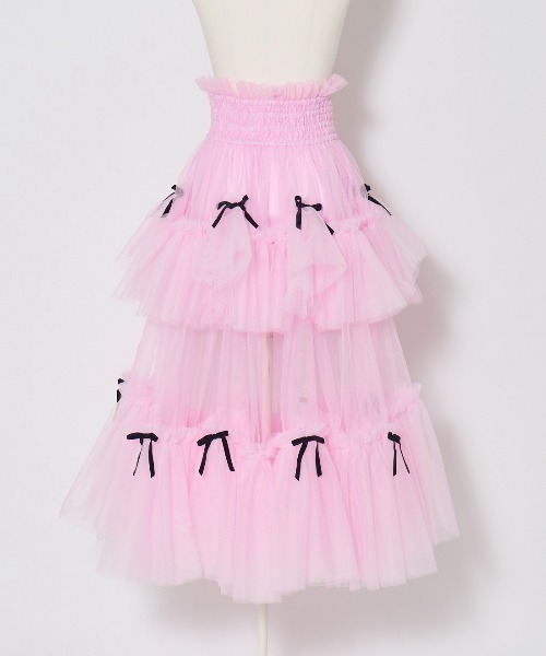 AVENCHUMU（アバンチュウム）の「Bad princess tulle long skirt（スカート・レディース・ホワイト/ブラック・FREE/XS）」の7枚目の写真