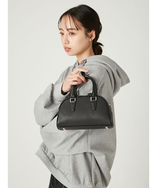 FRAY I.D（フレイアイディー）の「ラウンドミニボストンバッグ（ボストンバッグ・レディース・ブラック/キャメル/イエロー・F）」の11枚目の写真