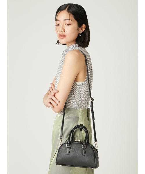 FRAY I.D（フレイアイディー）の「ラウンドミニボストンバッグ（ボストンバッグ・レディース・ブラック/キャメル/イエロー・F）」の18枚目の写真