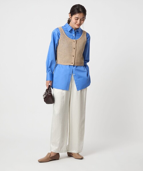 セール】メッシュ ニット ビスチェ -ウォッシャブル-（ベスト）｜green