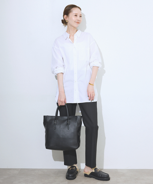 MARCO BIANCHINI(マルコビアンチーニ)の「MARCO BIANCHINI/マルコビアンキーニ レザートートBAG 24056(トートバッグ・レディース・ブラック/ベージュ/スカイブルー・FREE)」の4枚目の写真