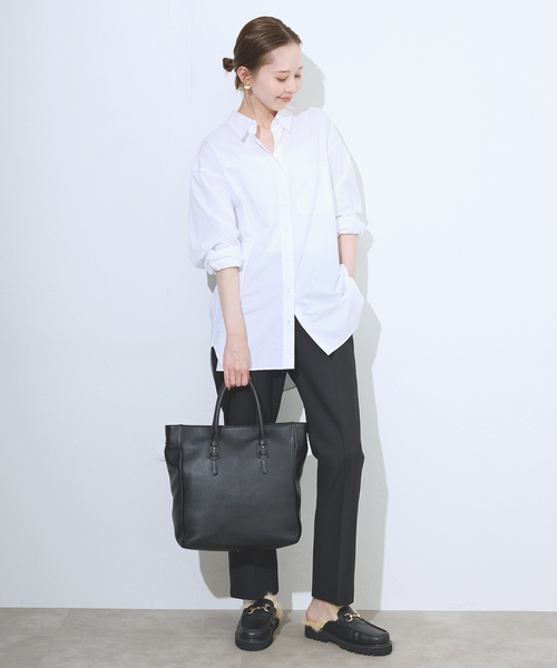 MARCO BIANCHINI(マルコビアンチーニ)の「MARCO BIANCHINI/マルコビアンキーニ レザートートBAG 24056(トートバッグ・レディース・ブラック/ベージュ/スカイブルー・FREE)」の5枚目の写真