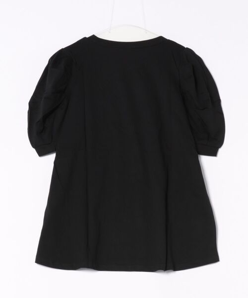 RCD(アールシーディー)の「【二の腕カバー華奢見え 】ラウンドネックパフスリーブ半袖Tシャツ(Tシャツ/カットソー・レディース・ブラック/ホワイト/ミント/チャコールグレー/グレイッシュベージュ・M-L/4L~5L/LL~3L)」の6枚目の写真