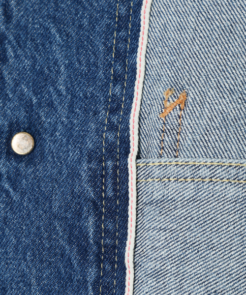 NEEDBY heritage(ニードバイヘリテージ)の「NEEDBY heritage N0.19 Coveralls N1V9V09373YV(デニムジャケット・レディース・ネイビー・X-SMALL/MEDIUM)」の6枚目の写真
