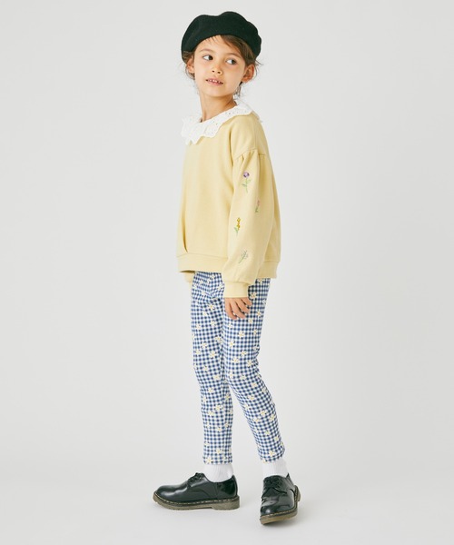 ever closet(エバークローゼット)の「袖刺繍 トレーナー(Tシャツ/カットソー・キッズ・ブラウン系その他3/ベージュ/チャコール/グリーン/イエロー系その他/ラベンダー/ミント/ピンク/スモークピンク・80cm/90cm/100cm/110cm/120cm/130cm/140cm/150cm/160cm)」の16枚目の写真