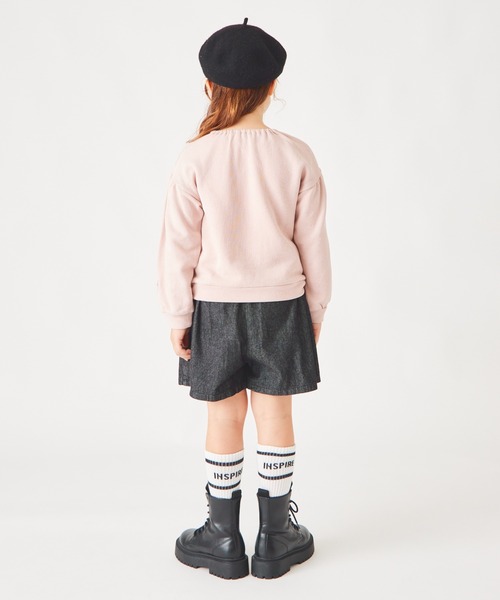 ever closet(エバークローゼット)の「袖刺繍 トレーナー(Tシャツ/カットソー・キッズ・ブラウン系その他3/ベージュ/チャコール/グリーン/イエロー系その他/ラベンダー/ミント/ピンク/スモークピンク・80cm/90cm/100cm/110cm/120cm/130cm/140cm/150cm/160cm)」の17枚目の写真