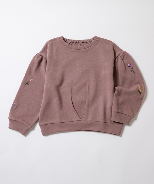 ever closet(エバークローゼット)の「袖刺繍 トレーナー(Tシャツ/カットソー・キッズ・ブラウン系その他3/ベージュ/チャコール/グリーン/イエロー系その他/ラベンダー/ミント/ピンク/スモークピンク・80cm/90cm/100cm/110cm/120cm/130cm/140cm/150cm/160cm)」の20枚目の写真