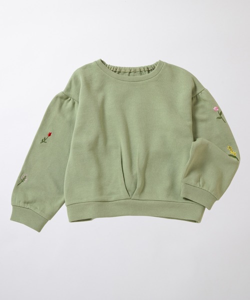 ever closet(エバークローゼット)の「袖刺繍 トレーナー(Tシャツ/カットソー・キッズ・ブラウン系その他3/ベージュ/チャコール/グリーン/イエロー系その他/ラベンダー/ミント/ピンク/スモークピンク・80cm/90cm/100cm/110cm/120cm/130cm/140cm/150cm/160cm)」の22枚目の写真