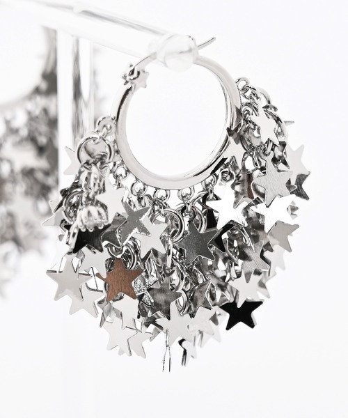 Narcissus（ナルシス）の「スターフープピアス　スターフリンジモチーフ　オケージョン　パーティー（ピアス（両耳用）・レディース・ゴールド/シルバー・FREE）」の7枚目の写真