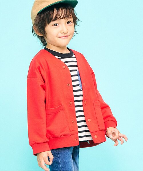 F.O.KIDS(エフオーキッズ)の「【ジュニア対応】スナップカーディガン(カーディガン/ボレロ・キッズ・グリーン/レッド/ブラック/アイボリー/ブルー・80/90/100/110/120/130/140)」の5枚目の写真