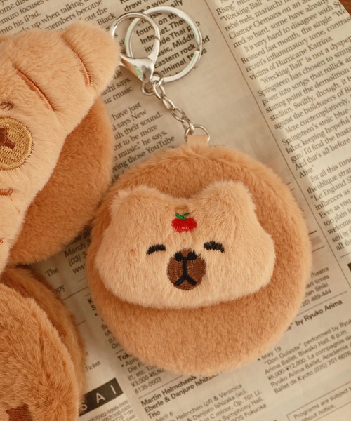 セール】カピバラモチーフ 両面ミラー付きキーホルダー（キーホルダー