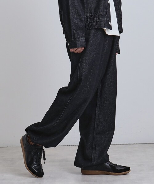 tk.TAKEO KIKUCHI（ティーケータケオキクチ）の「◆【上下2点セット】デニムブルゾン＋ワイドデニムパンツ（セットアップ・メンズ・ブルー/ダークグレー/ブラック・01/03/02）」の11枚目の写真
