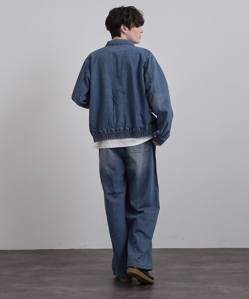 tk.TAKEO KIKUCHI（ティーケータケオキクチ）の「◆【上下2点セット】デニムブルゾン＋ワイドデニムパンツ（セットアップ・メンズ・ブルー/ダークグレー/ブラック・01/03/02）」の18枚目の写真