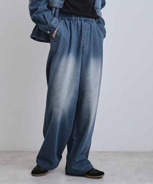 tk.TAKEO KIKUCHI（ティーケータケオキクチ）の「◆【上下2点セット】デニムブルゾン＋ワイドデニムパンツ（セットアップ・メンズ・ブルー/ダークグレー/ブラック・01/03/02）」の19枚目の写真
