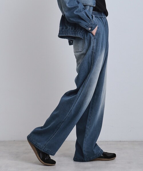 tk.TAKEO KIKUCHI（ティーケータケオキクチ）の「◆【上下2点セット】デニムブルゾン＋ワイドデニムパンツ（セットアップ・メンズ・ブルー/ダークグレー/ブラック・01/03/02）」の20枚目の写真