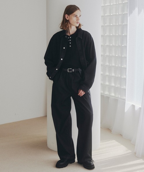 tk.TAKEO KIKUCHI（ティーケータケオキクチ）の「◆【上下2点セット】デニムブルゾン＋ワイドデニムパンツ（セットアップ・メンズ・ブルー/ダークグレー/ブラック・01/03/02）」の7枚目の写真