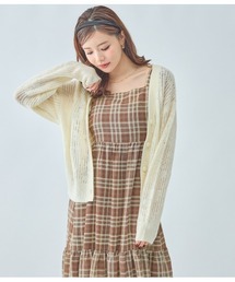 透かしフラワーカーディガン