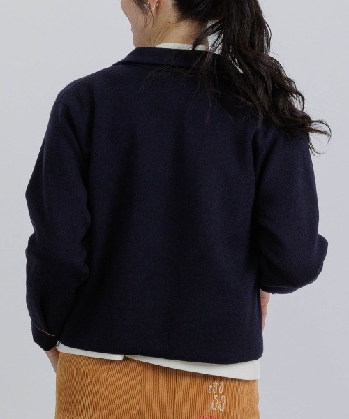 STUDIO PICONE(スタジオピッコーネ)の「ウール混ステッチニットジャケット(その他アウター・レディース・ベージュ/ネイビー/ホワイト・M/L)」の12枚目の写真