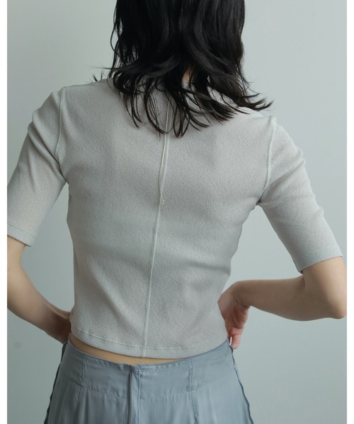 anuke(アンヌーク)の「Roundneck Dry T-shirts(Tシャツ/カットソー・レディース・オートミール/オレンジ/ブラウン・FREE)」の6枚目の写真