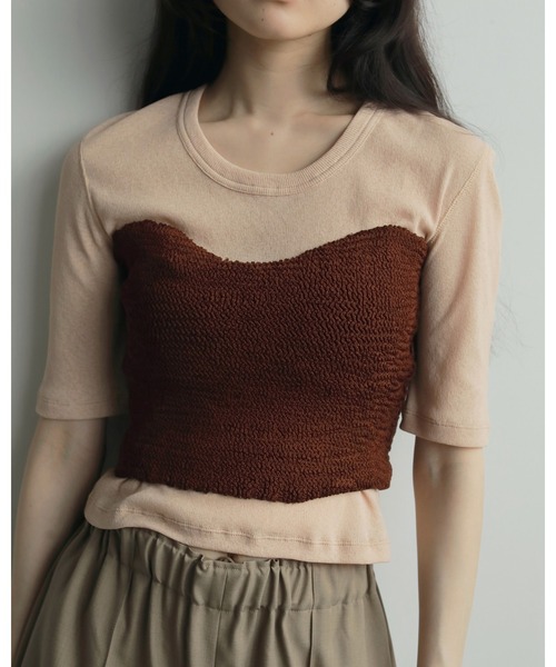 anuke(アンヌーク)の「Roundneck Dry T-shirts(Tシャツ/カットソー・レディース・オートミール/オレンジ/ブラウン・FREE)」の10枚目の写真
