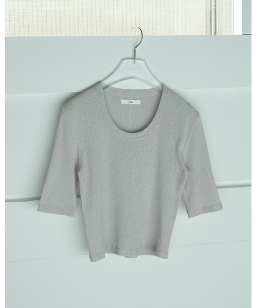 anuke(アンヌーク)の「Roundneck Dry T-shirts(Tシャツ/カットソー・レディース・オートミール/オレンジ/ブラウン・FREE)」の16枚目の写真