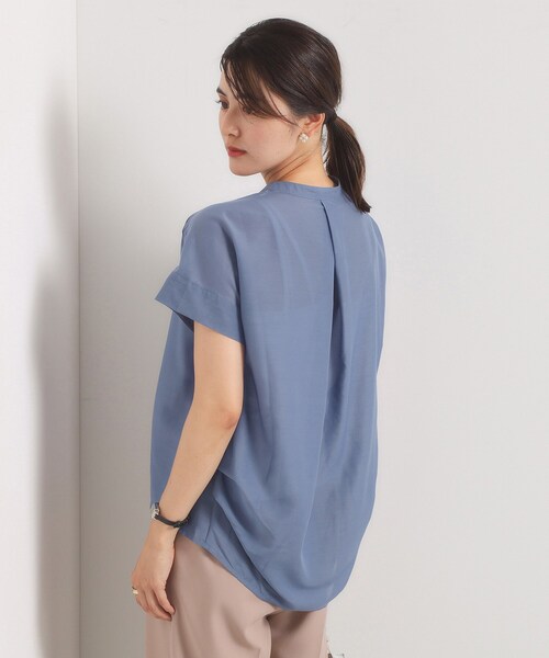 ITS'DEMO(イッツデモ)の「【手洗い可】シアー裾タックブラウス(シャツ/ブラウス・レディース・オフホワイト/ブラック/ダークブラウン/ブルー・00)」の15枚目の写真