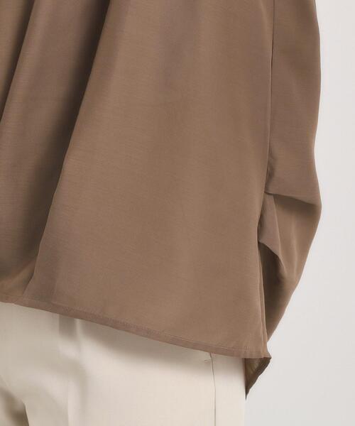 ITS'DEMO(イッツデモ)の「【手洗い可】シアー裾タックブラウス(シャツ/ブラウス・レディース・オフホワイト/ブラック/ダークブラウン/ブルー・00)」の5枚目の写真