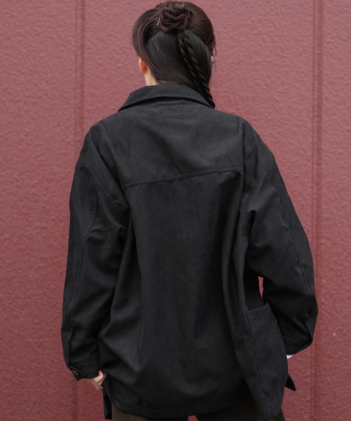 RVCA(ルーカ)の「RVCA/ルーカ DEVON SUEDE JACKET ジャケット BF044-753(その他アウター・レディース・ブラック・M)」の3枚目の写真